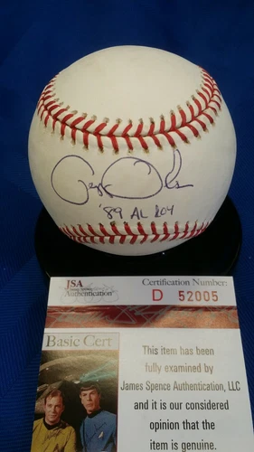 Gregg Olson autographed MLB Selig baseball. JSA authenticated.