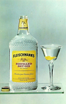 Advertising 'Fleischmann's Distilled Dry Gin.' USA American Grain. UNP. AD001