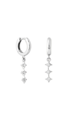 COSMIC STAR CHARM HUGGIES IN SILBER