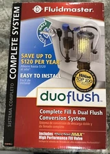 Duoflush Complete System by Fluidmaster 550DFRK-3 Water Saving Toilet Flush NIB