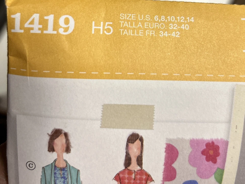 SIMPLICITY Lisette UNCUT Sewing Pattern 1419 Size 6-14 Misses Dress Jacket NEW - Image 3 of 4