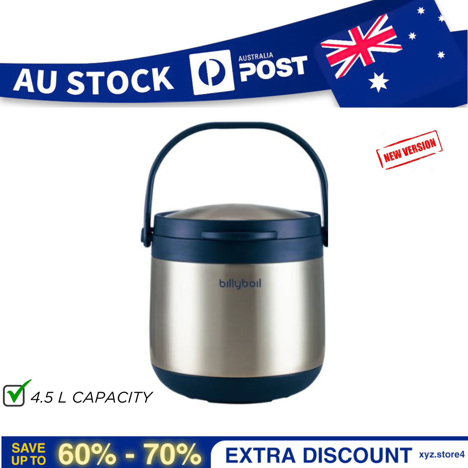 Billyboil Thermal Cooker Stainless Steel and Vacuum Insulated Cooking