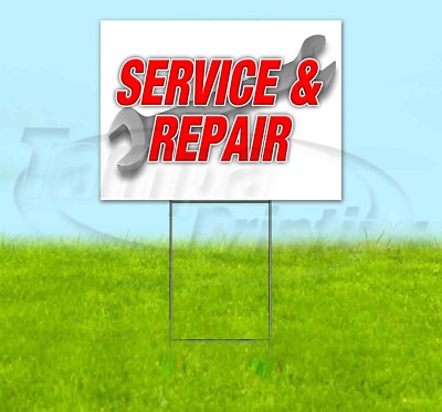 SERVICE AND REPAIR Yard Sign Corrugated Plastic Bandit Lawn Decorations USA
