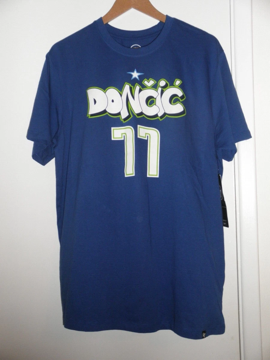 Nike Men's Dallas Mavericks Luka Doncic #77 White T-Shirt, Medium