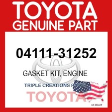 Genuine Toyota 04111-31252 Gasket Kit Engine Overhaul 0411131252 OEM