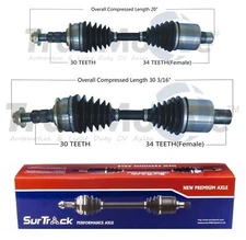 SurTrack Pair Set of 2 Front CV Axle Shafts For Chevrolet Volt 2011-2015