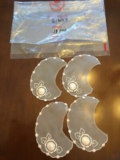 4 Vintage Childs Sheer White Embroidered Collars Dolls Also