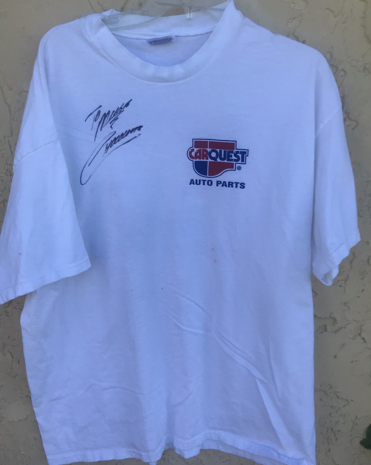 Nascar Carquest Pepsi 400 Daytona 7/7/2001 Race Car Signed T Tee Shirt