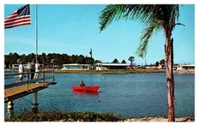 St. Petersburg FL Florida Crystal Lake Terrace Rental Park Chrome Postcard