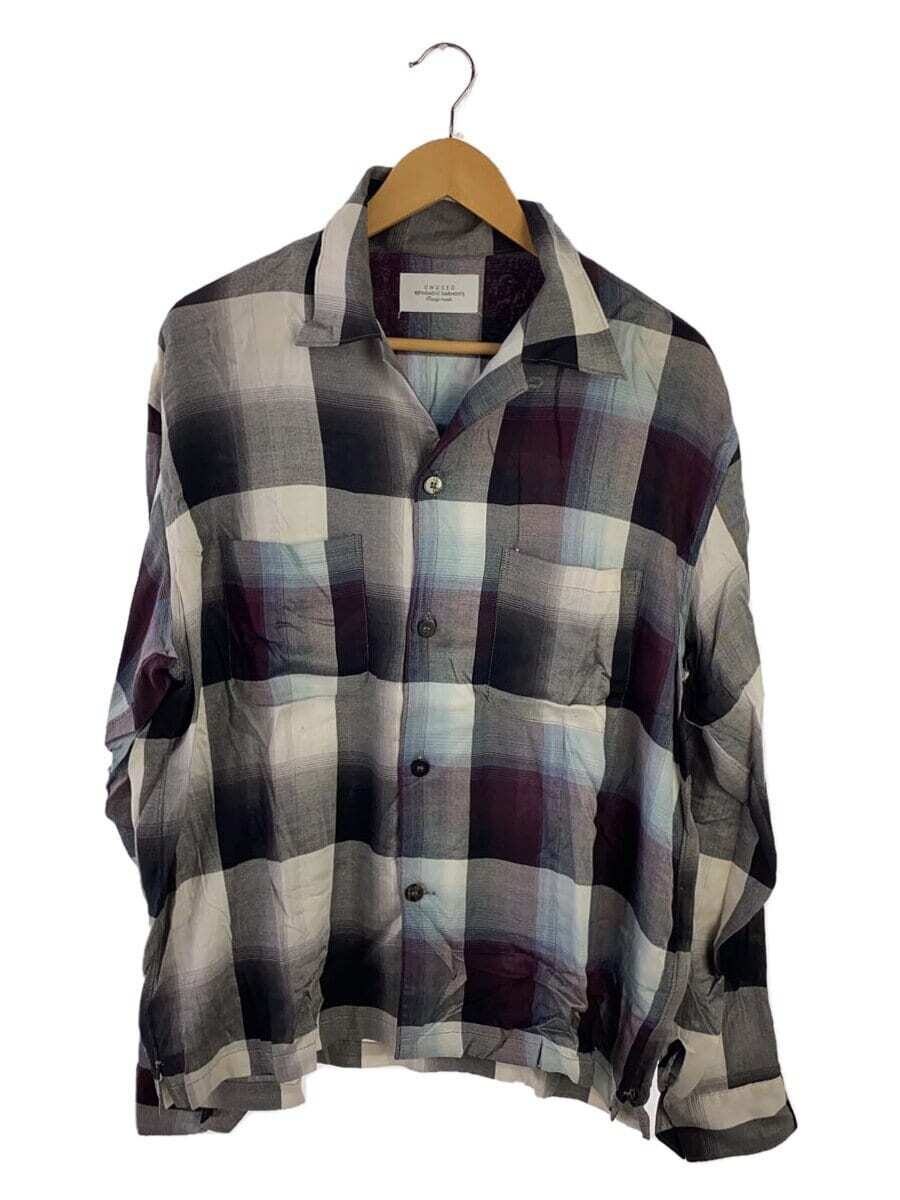UNUSED × SUGARHILL Long sleeve shirt 2 Rayon GRY check | eBay