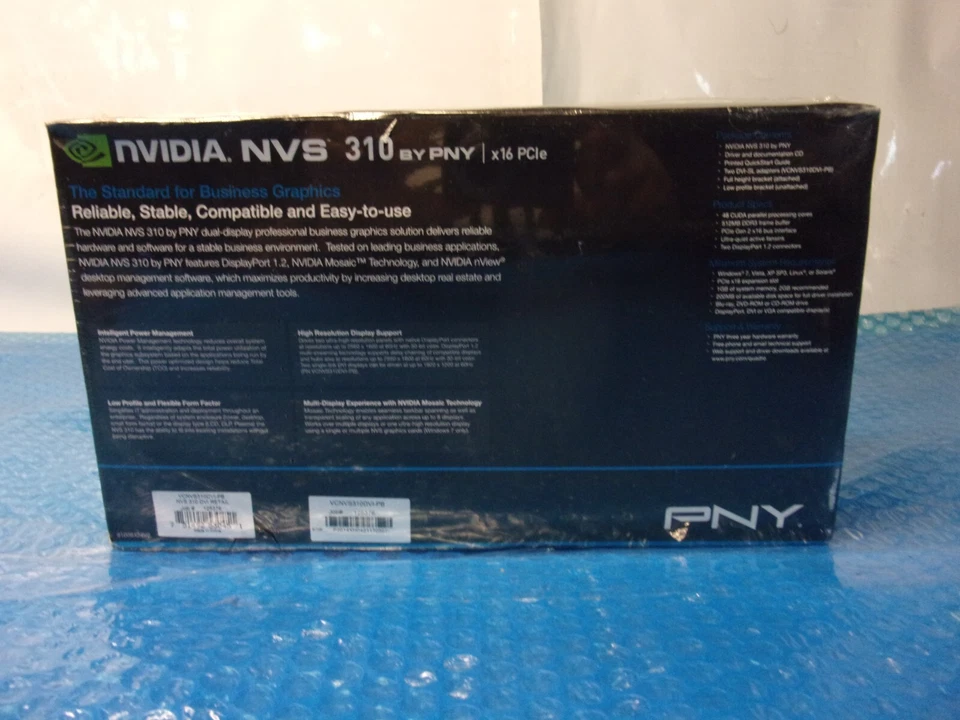 PNY NVIDIA Quadro VCNVS310DVI-PB 512MB DDR3 SDRAM Graphic Card - Image 3 of 4
