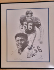 Lawrence Taylor lithograph - 15/1000 -- Autographed by the Artist