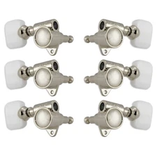 Grover 103N Original “Milk Bottle” Rotomatic Tuners 3 +3 Nickel Finish w/Pearlo