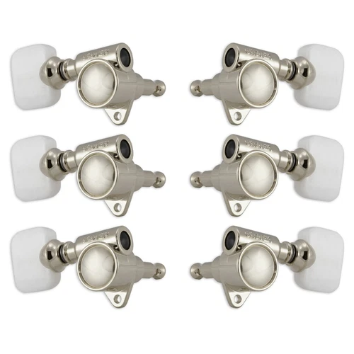 Grover 103N Original “Milk Bottle” Rotomatic Tuners 3 +3 Nickel Finish w/Pearlo