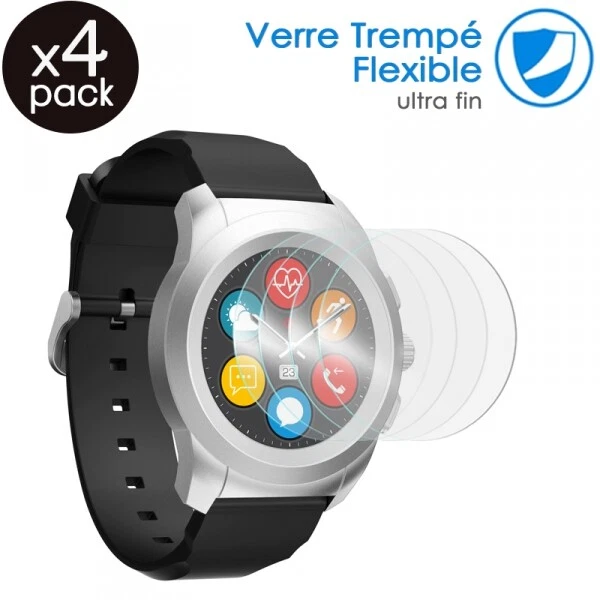 Pack x4 Verre Fl xible Duret 9H pour Mykronoz Zeround 3 Montre