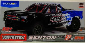 ARRMA SENTON 4X4 3S BLX Brushless 1/10th 4wd SC Blue ARA4303V3T1 | eBay