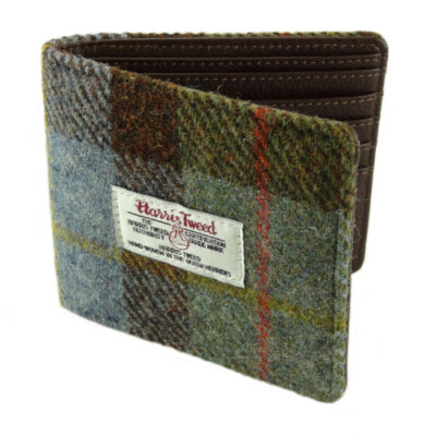 Glen Appin Harris Tweed Portemonnee Barra Zwart Wit Visgraat - Made In - Foto 10