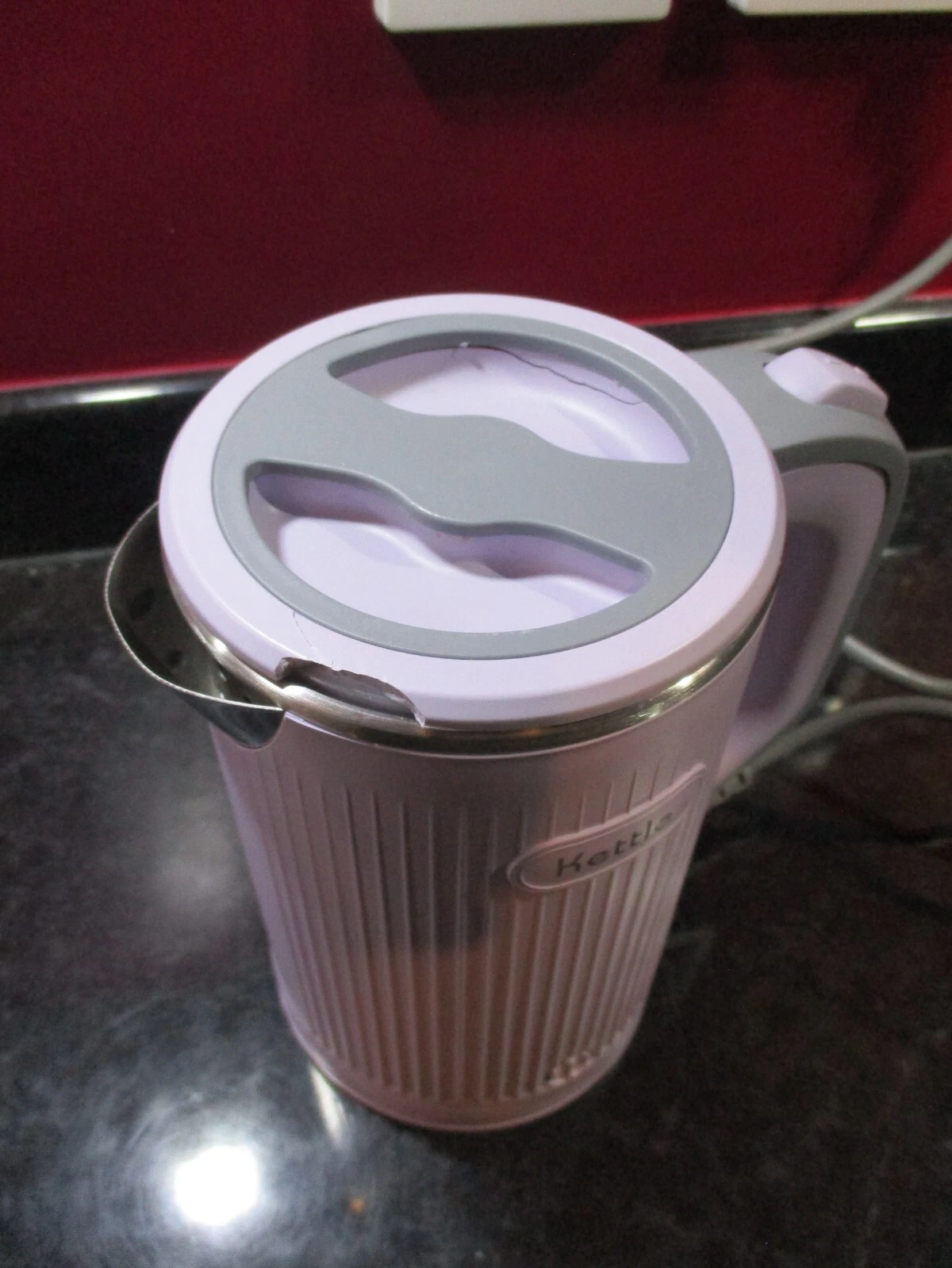 Travel Kettle Small 0.8L Stainless Steel Electric Kettle - Purple - BROKEN LID