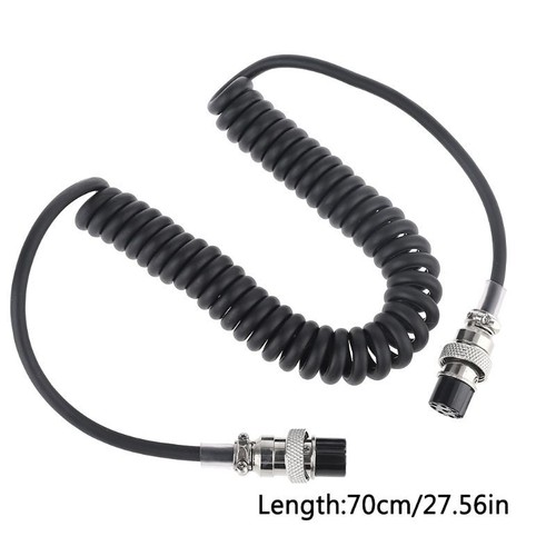 70cm Lotniczy kabel mikrofonowy do nadajnika-odbiornika MC-60 czarny odporny na zużycie - Zdjęcie 8 z 8