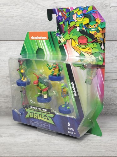 Rise Of The Teenage Mutant Ninja Turtles 5 Pack Collectable Figure Stamper Sinco - Picture 3 of 19