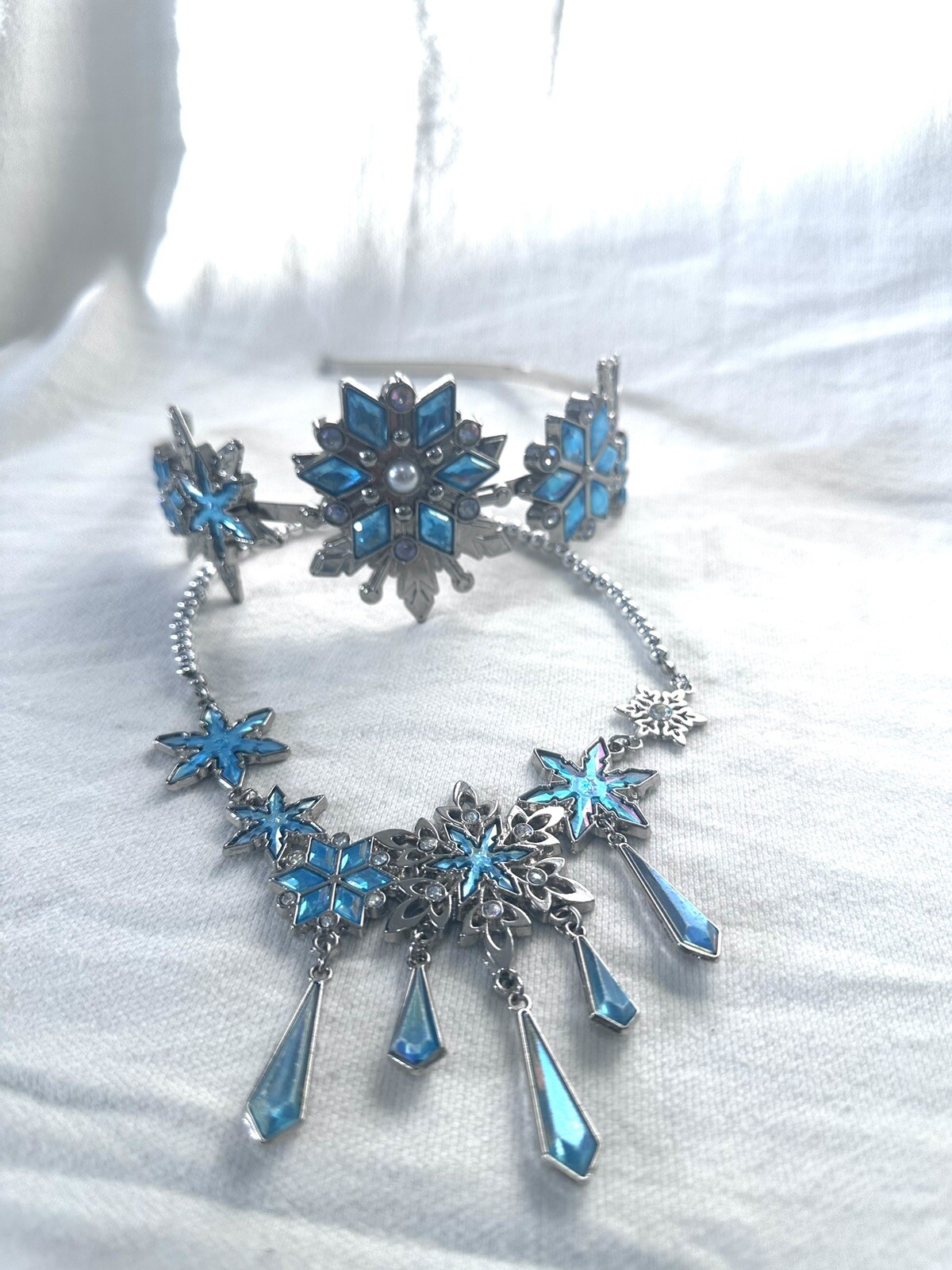 Disneyland Paris Frozen Elsa Metal Tiara And Necklace… Gem