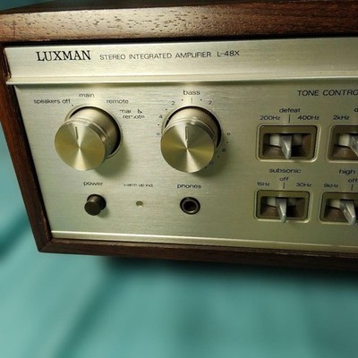 LUXMAN L-48X Stereo Integrated Amplifier Vintage Holz Phono Defekt LESEN