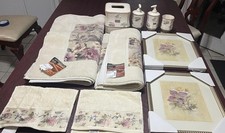 Croscill New Morning Bacova Multicolor Floral Bathroom Set Rugs Towels 20x34