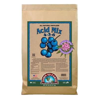Down To Earth Acid Mix 4-3-6 Organic Plant Food, 40 lb Bag