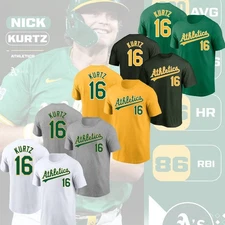 HOT SALE! Nick Kurtz #16 Athletics Name & Number S–5XL for Fan