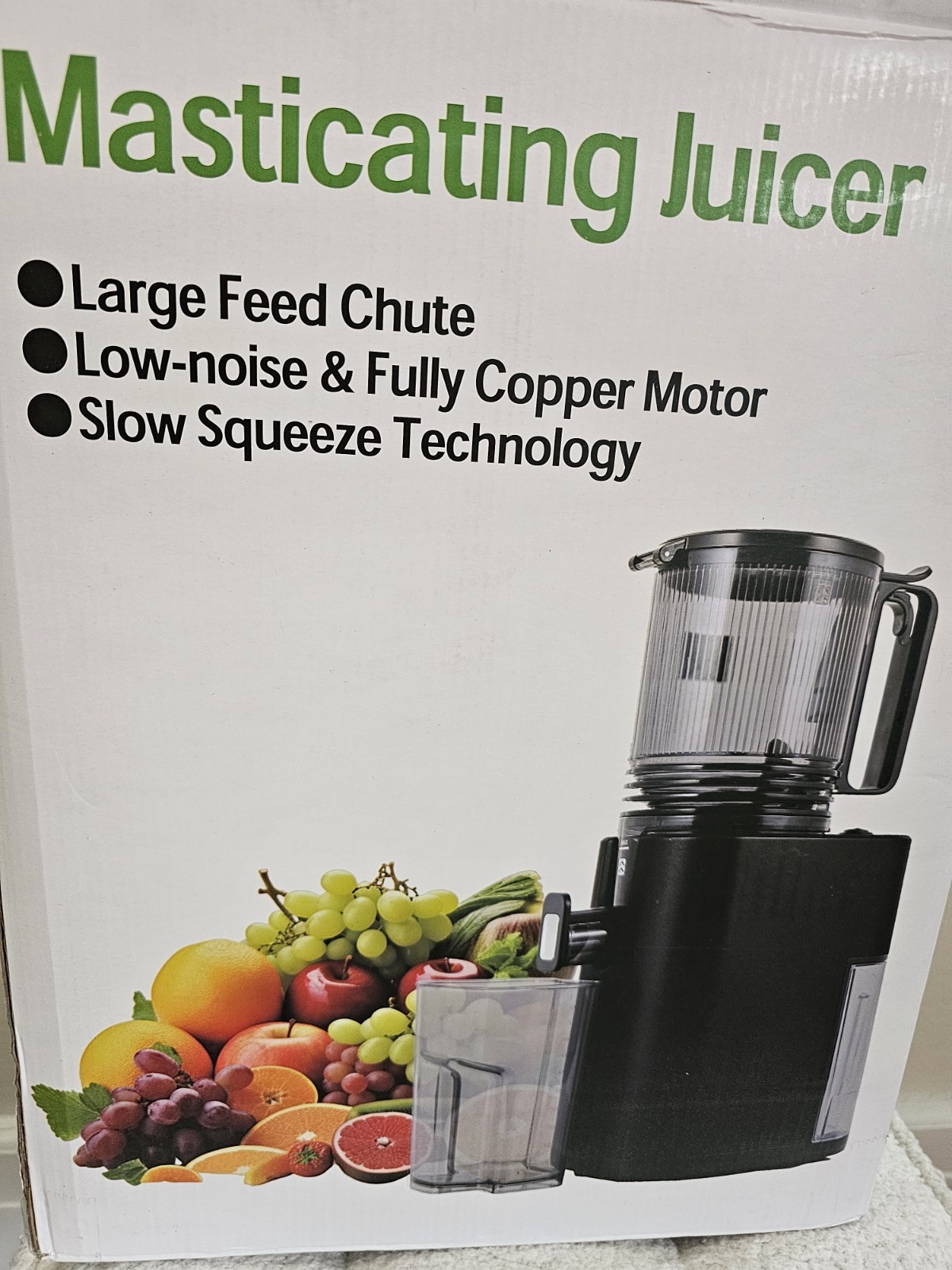 Cold Press Juicer, Slow Masticating Juicer with 5.5-inch Wid