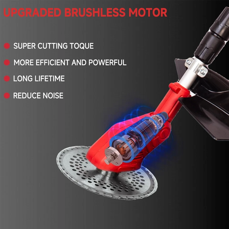 Cordless String Trimmer for Milwaukee 18V Battery, 8 INCH Brushless Weed Wacker - Image 3 of 4