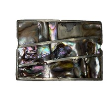 Vintage Alpaca Mexico Abalone Belt Buckle Missing One Piece