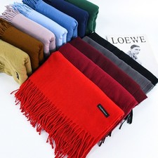New Winter Scarf Women Cashmere Warm Solid Pashmina Blanket Wraps Female Thick S