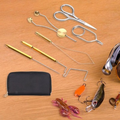 6pcs Fly Binding Tools Kit Draht Threader Mehrzweck mit Aufbewahrungsbeutel