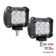 2PCS 4 Inch 18W Led Work Light Bar Flood Beam 12V 24V Led Pods 1800lm Offroad