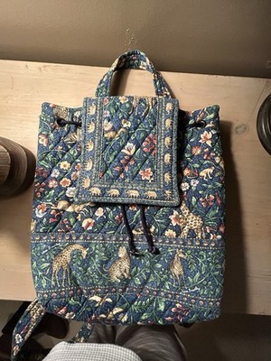 Vintage Vera Bradley ANIMAL KINGDOM Retired Mimi Backpack Bag Zoo Theme 90s Y2K Vintage vera bradley animal - Gem main image 2