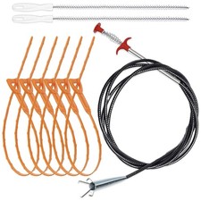 Drain Cleaning Tool Set, 79" Extra-Long Drain Clog Remover, 6pcs 25" Hair D...