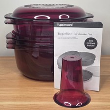 Vintage Tupperware TupperWave Cranberry 6 Pie...