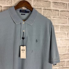 Polo Ralph Lauren Mens Classic Fit Mesh Polo Shirt Sky Blue W/ Pony XL NWT