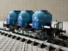 Hübner Spur 1 2253-2-3-4 Behältertragwagen BTs 30 Knorr Kikeriki DB Ep.III OVP