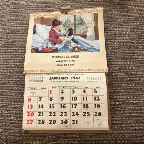Mohlman’s IGA Market Altamont, Utah 1963 Calendar