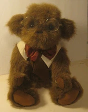 Vintage DiFALCO BEARS Plymouth Michigan BROWN BEAR w Glasses!!!