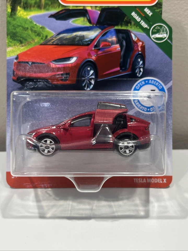 2019 Matchbox Moving Parts Tesla Model X RED MULTI-COAT | A10 - Image 2 of 3