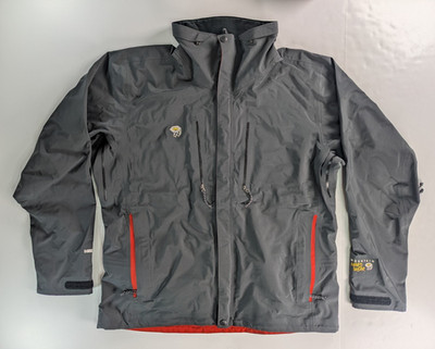 Mountain Hardwear Gore Tex XCR Jacket Mens Large Gray Waterproof Outdoor Hiking