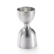 Mercer Culinary M37006 Barfly Stainless Steel 1 & 2 oz. Straight Rim Jigger