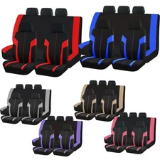 For Ford Car Seat Covers Fabric Breathable Protector Full Set Front & Rear Pad