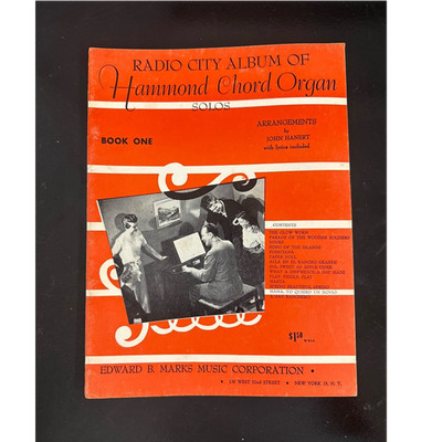 Edward B. Marks Music Corp. Radio City Album Sheet Music for Hammond Chord Organ