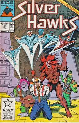 SILVERHAWKS #2  LORIMAR-TELEPICTURES / STAR COMICS / MARVEL 1987  NICE!!!
