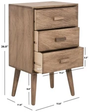 Safavieh POMONA 3 DRAWER ACCENT TABLE, Reduced Price 2172763439 CHS5700B