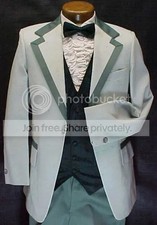 AFTER SIX VINTAGE 2 tone GREEN TUXEDO JACKET or 4pc RETRO MENS TUX WEDDINGS PROM